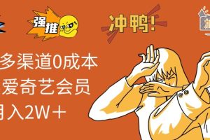 (11105期)2024多渠道0成本售卖爱奇艺会员月入2W+