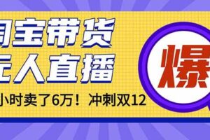 (16665)年前风口!淘宝带货,无人直播160小时卖了6万!