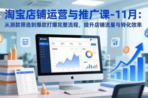 (16714期)淘宝店铺运营与推广课-11月:从测款筛选到爆款打爆完整流程,提升店铺流量与转化效率
