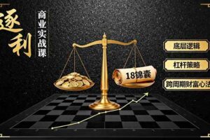 (16753期)《逐 利》商业实战课,底层逻辑、杠杆策略、18锦囊,跨周期财富心法(更新)