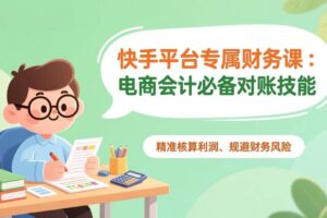 (17167期)快手平台专属财务课:电商会计必备对账技能,精准核算利润、规避财务风险
