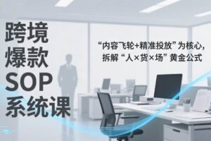 （17370期）跨境爆款SOP系统课，“内容飞轮+精准投放”为核心，拆解“人×货×场”黄金公式